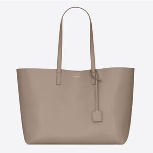 🔥🔥🔥AUTHENTIC YSL Saint Laurent Shopping Leather Tote Shoulder Bag With Pouch